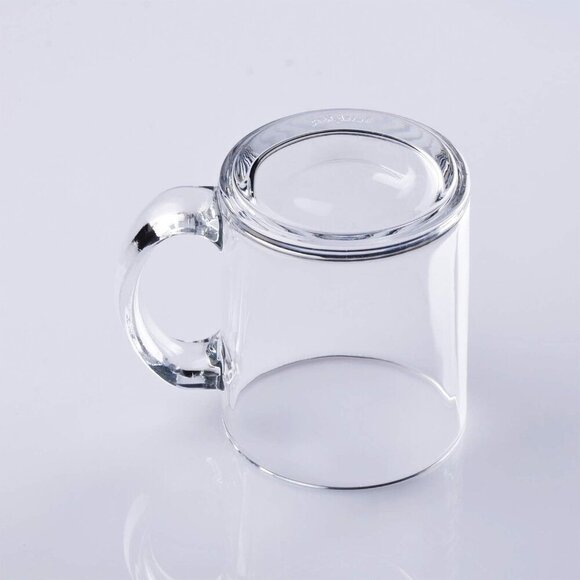 Glass Mugs 12 oz, Clear Coffee Mugs With Handle 350ml,Tea Mugs Water Mugs Beer G - Picture 5 of 7